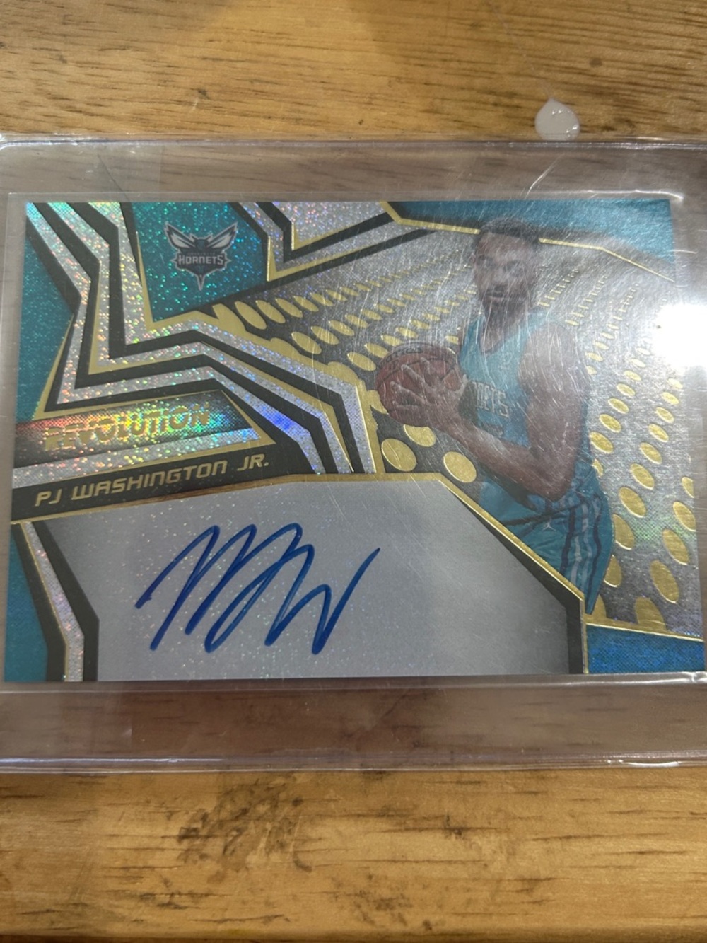 Panini PJ Washington Jr. Autograph - Teal & Yellow